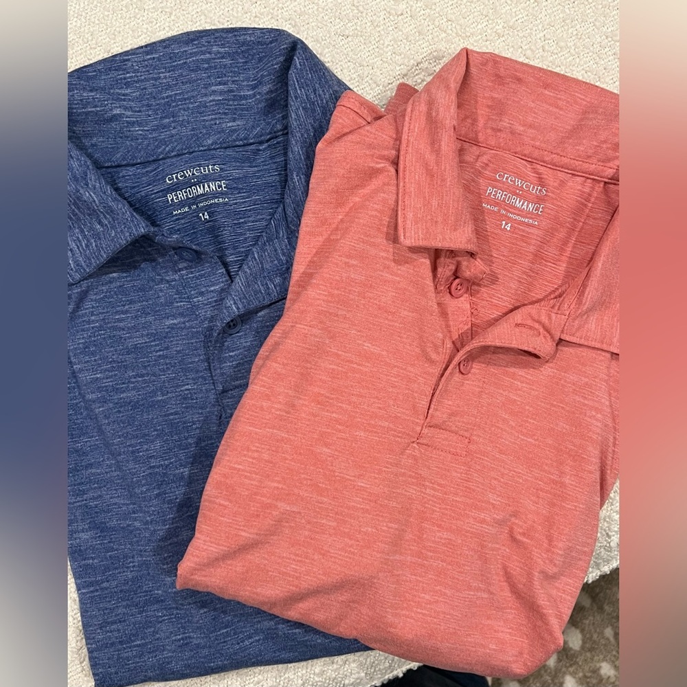 Crewcuts  boys Performance fabric polo (2)